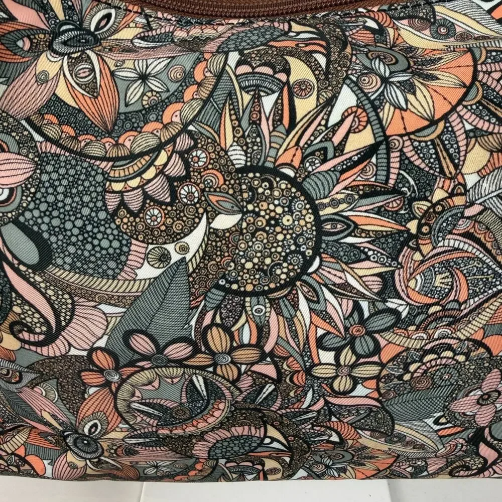 Sakroots Sienna Spirit Desert Artist Circle Flat Coated Canvas Crossbody Bag